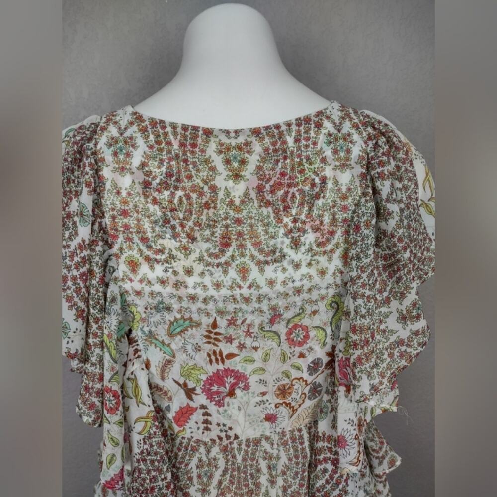 Matilda Jane Fly By Floral Cascading Ruffle Top Size XS - Picture 10 of 14